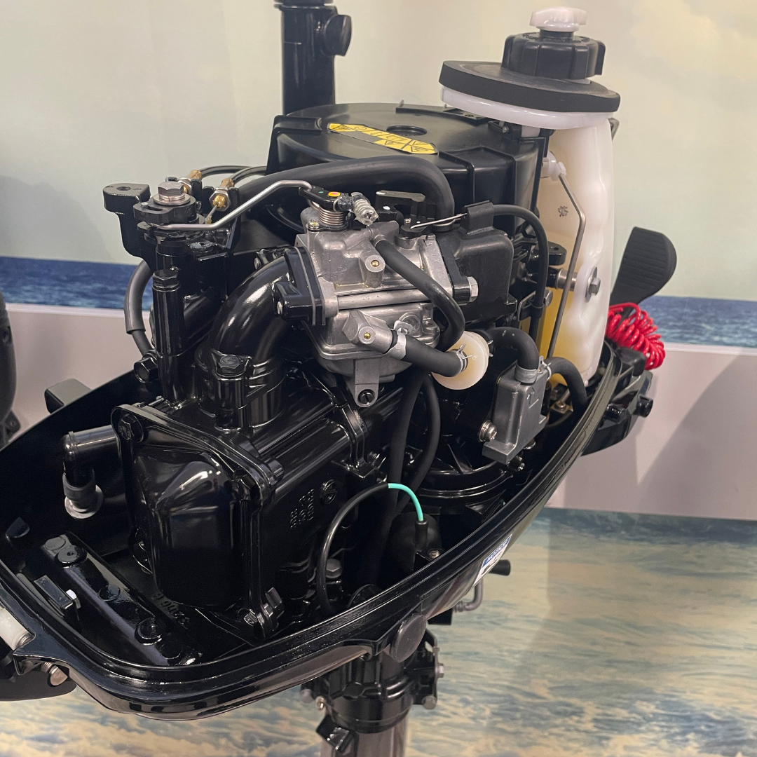 Pre Owned, Never Used: Mariner F6HP Outboard Motor, 4-Stroke, Long Shaft, Pull Start, Tiller