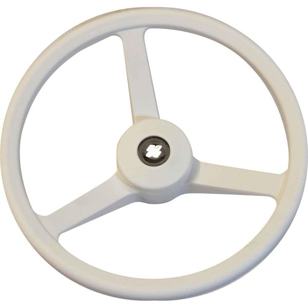 Aquafax Ultraflex White Steering Wheel - 335mm 35509R