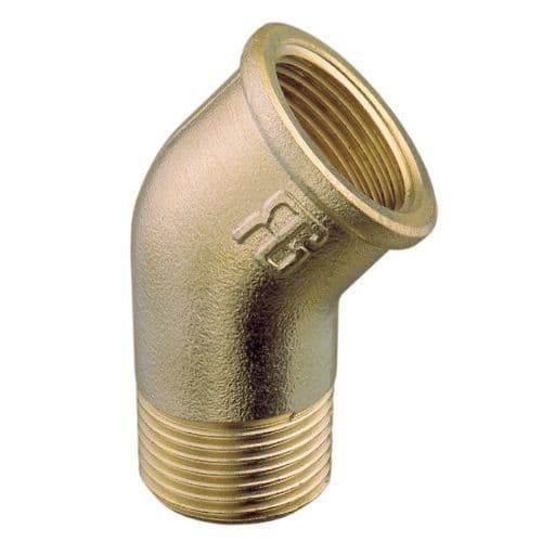 Aquafax 45 Degree Male to Female Brass Elbow BSP Connector