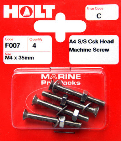 Holt Ss.A4.Csk.Hd.M/Screw Pozi