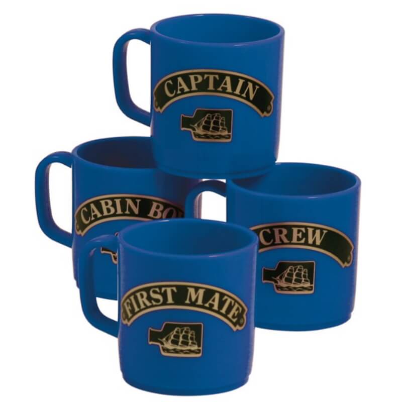 Nauticalia Unbreakable, Stackable Mugs 4-Pack