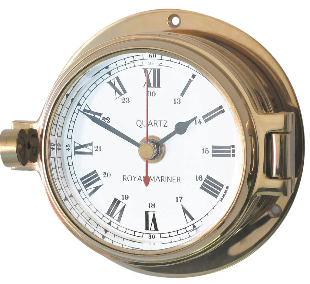 Royal Mariner Channel Clock 18030 Brass 18030