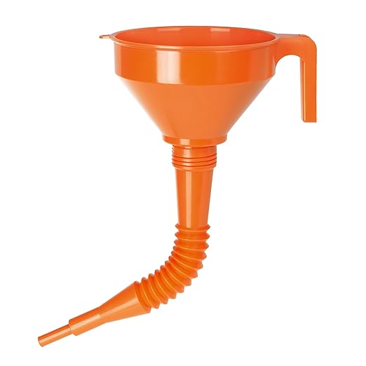 Pressol 10893 Funnel with Flexible Tube, Orange