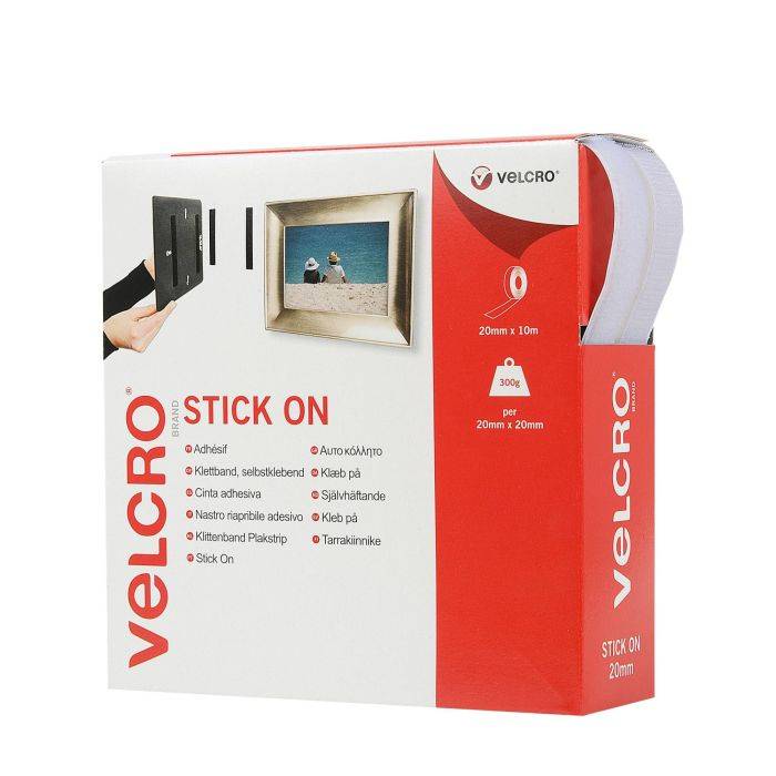 Velcro Stick On Black 25mm Self Adhesive