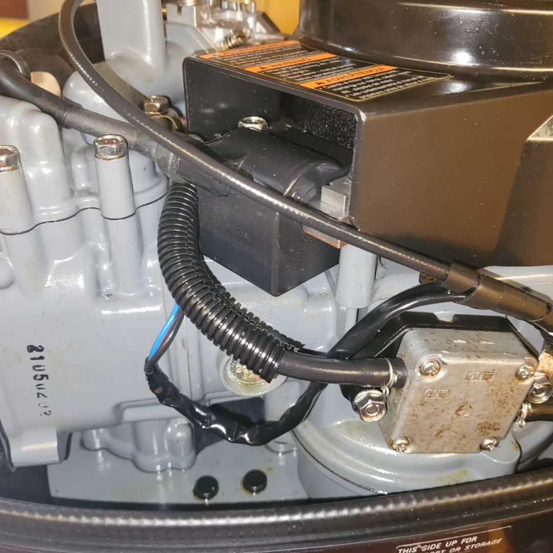 Approved Used: Suzuki 4HP Outboard Engine, 4-Stroke, Long Shaft, Pull Start, Tiller, Auxiliary