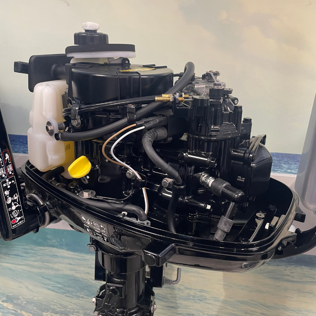 Pre Owned, Never Used: Mariner F6HP Outboard Motor, 4-Stroke, Long Shaft, Pull Start, Tiller