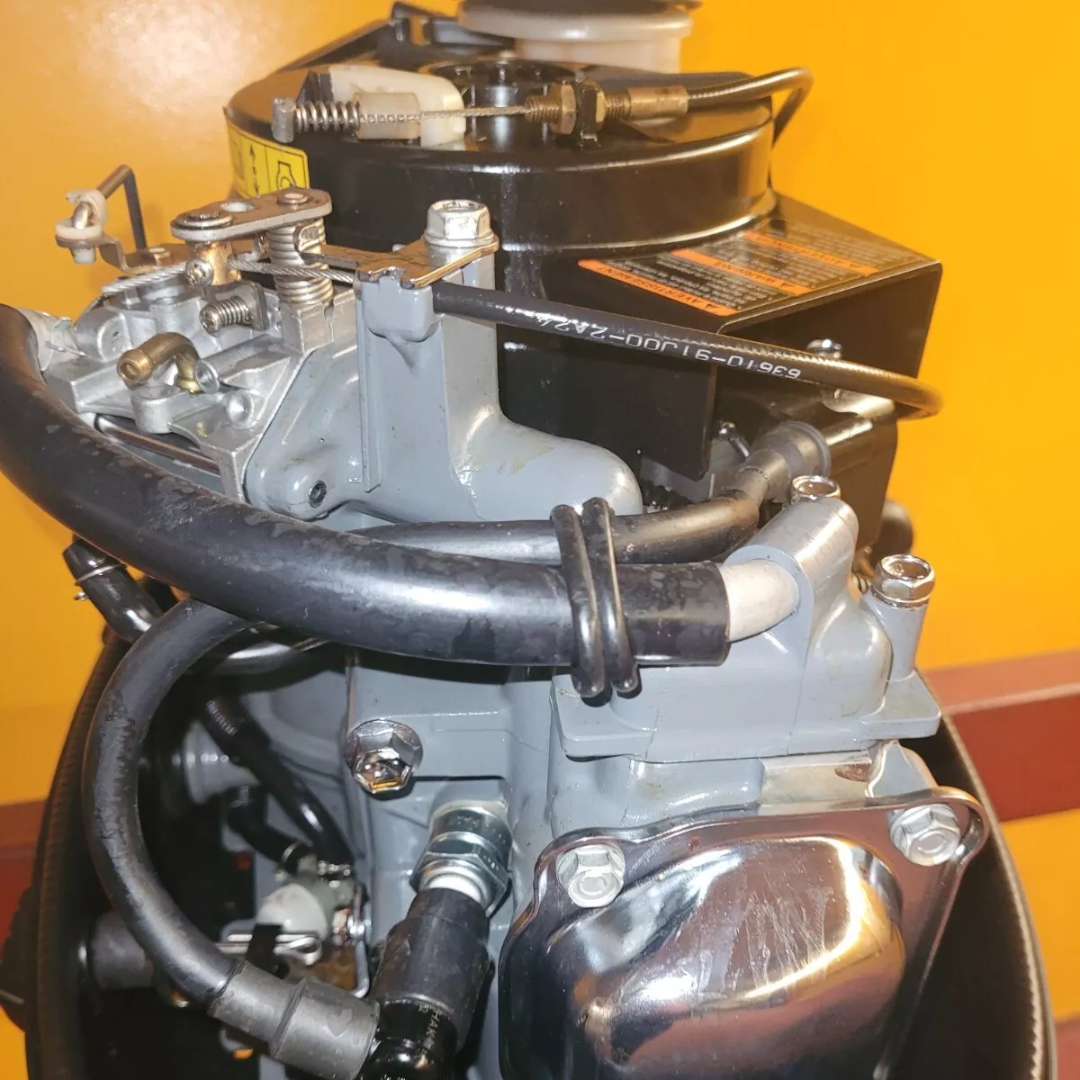 Approved Used: Suzuki 4HP Outboard Engine, 4-Stroke, Long Shaft, Pull Start, Tiller, Auxiliary