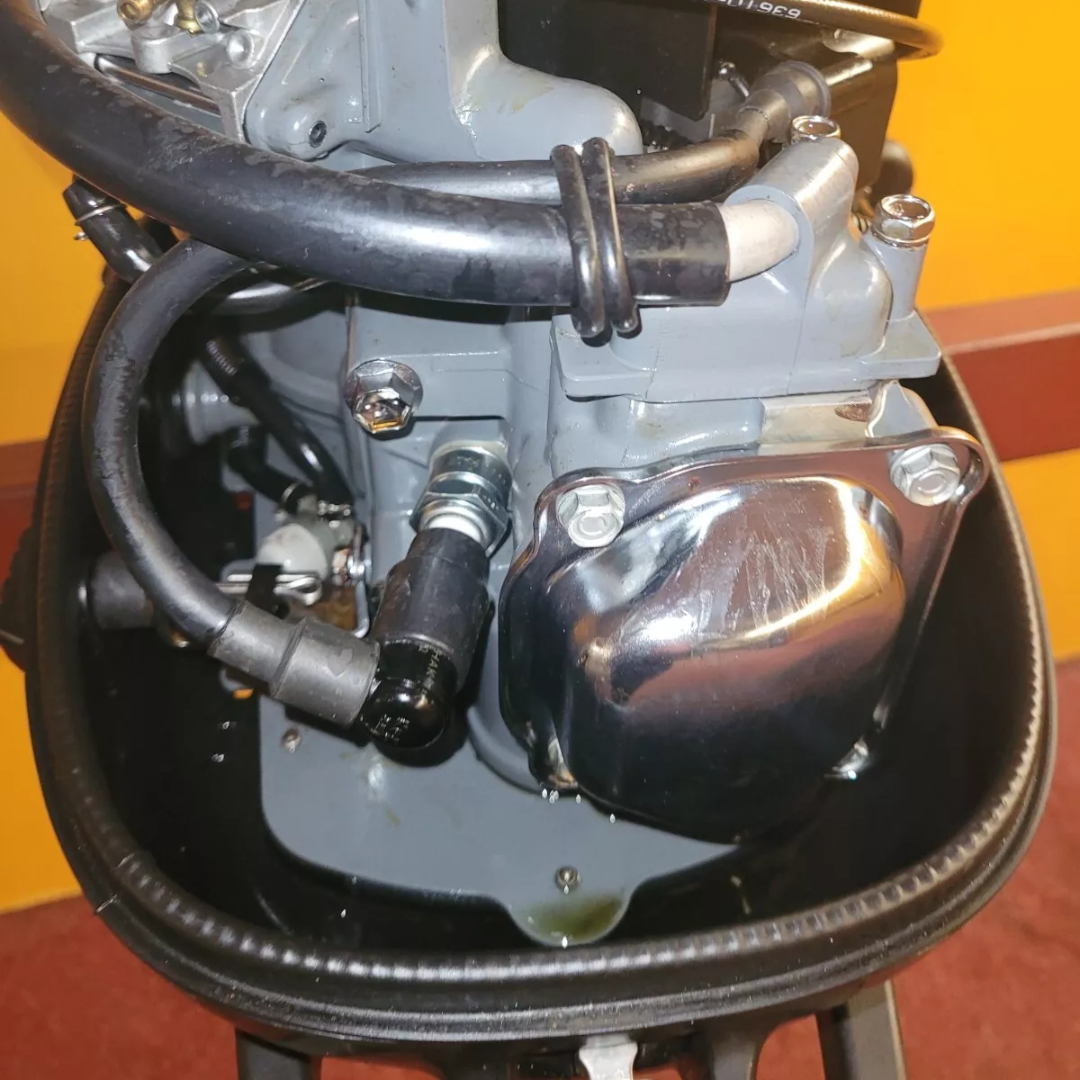 Approved Used: Suzuki 4HP Outboard Engine, 4-Stroke, Long Shaft, Pull Start, Tiller, Auxiliary