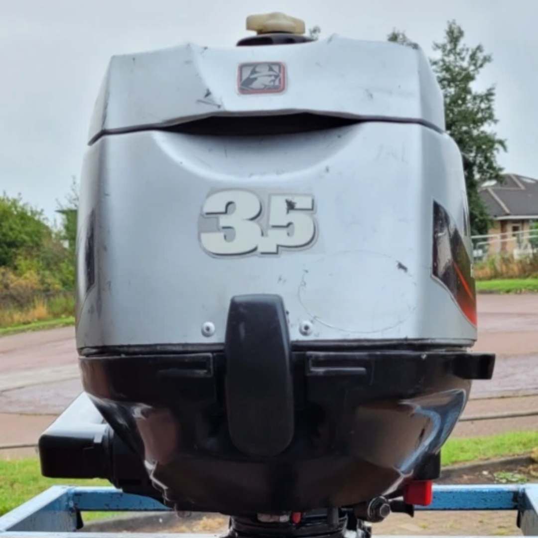 Approved Used: Mariner F3.5hp Outboard Motor, 4-Stroke, Short Shaft, Pull Start, Tiller