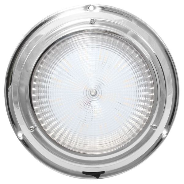 AAA 12V Stainless Steel Cool White LED Dome Light – 106mm Surface Mount