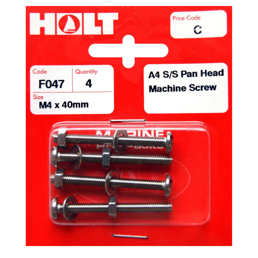 Holt Stainless Steel A4 Pan Head Machine Screw Pozi