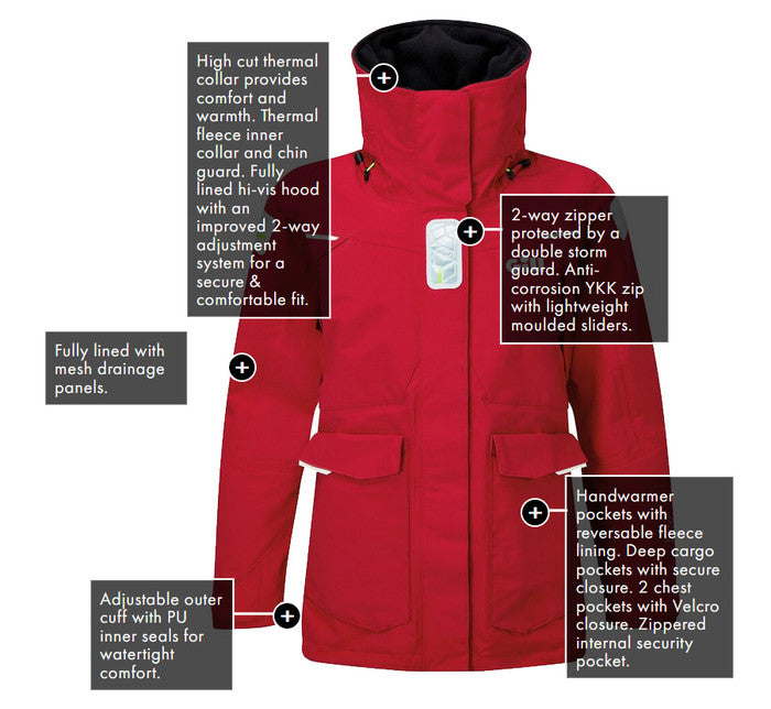 Gill Womens OS2 Offshore Jacket Red