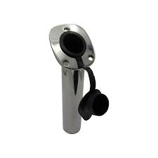 Rod Holder Ss Rubber Cap Black