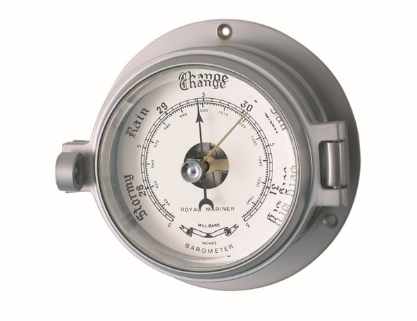 Royal Mariner 3" Channel Matt Chrome Barometer 18044