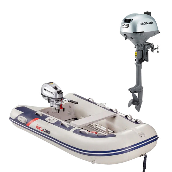 Honda T25-AE plus BF2.3 SCHU short leg 4-stroke engine.