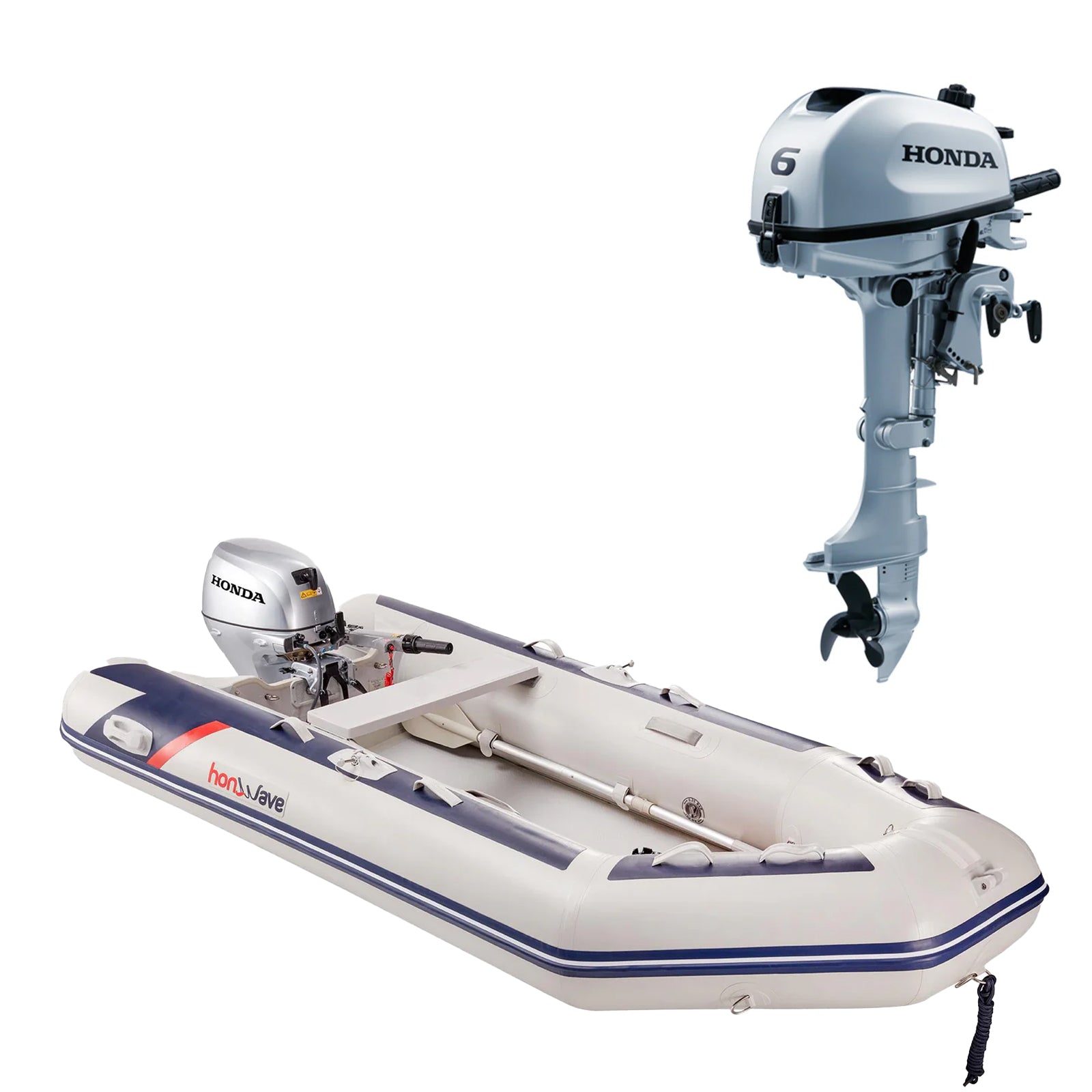 Honda T32-IE plus BF6 SHNU short leg 4-stroke engine.