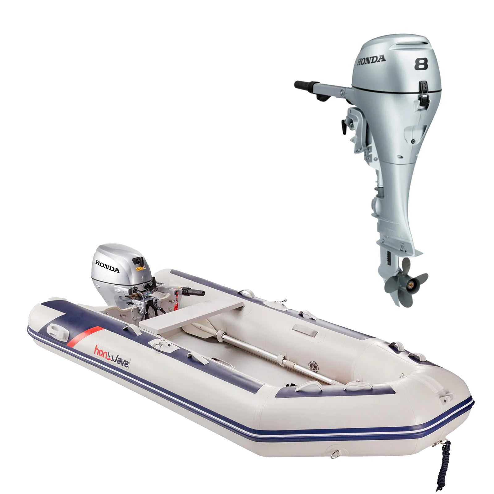 Honda T32-IE plus BF8 SHU short leg 4-stroke engine.
