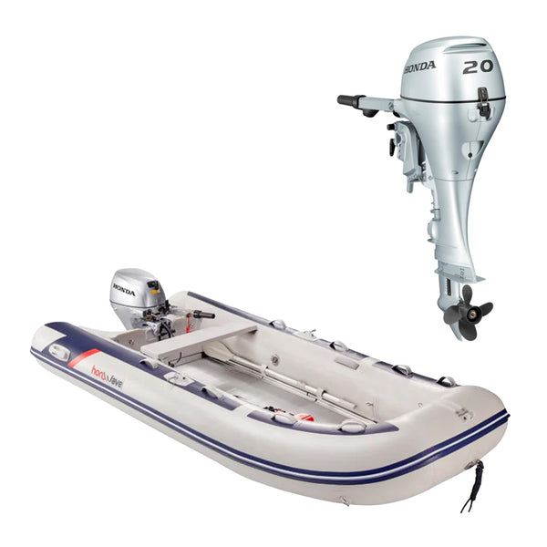 Honda T35-AE plus BF20 SHU short leg 4-stroke engine.