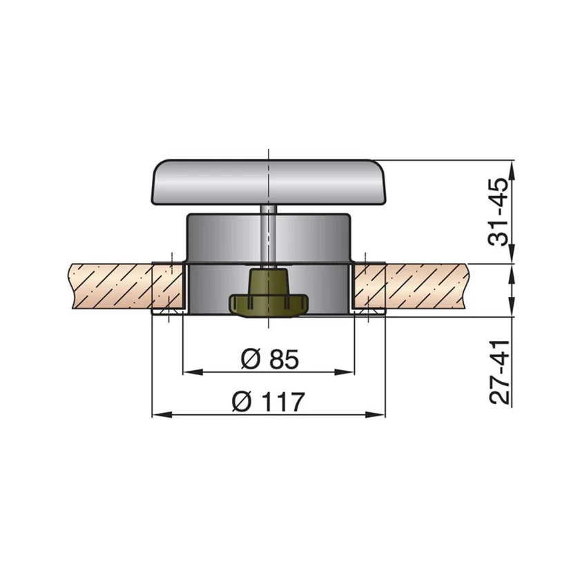 Vetus Stainless Steel Mushroom Deck Vent Portos (117mm)