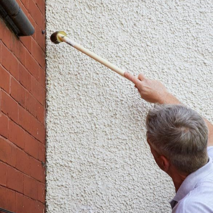 Striker Dog Leg Paint Brush with 2" Head and 24" Handle