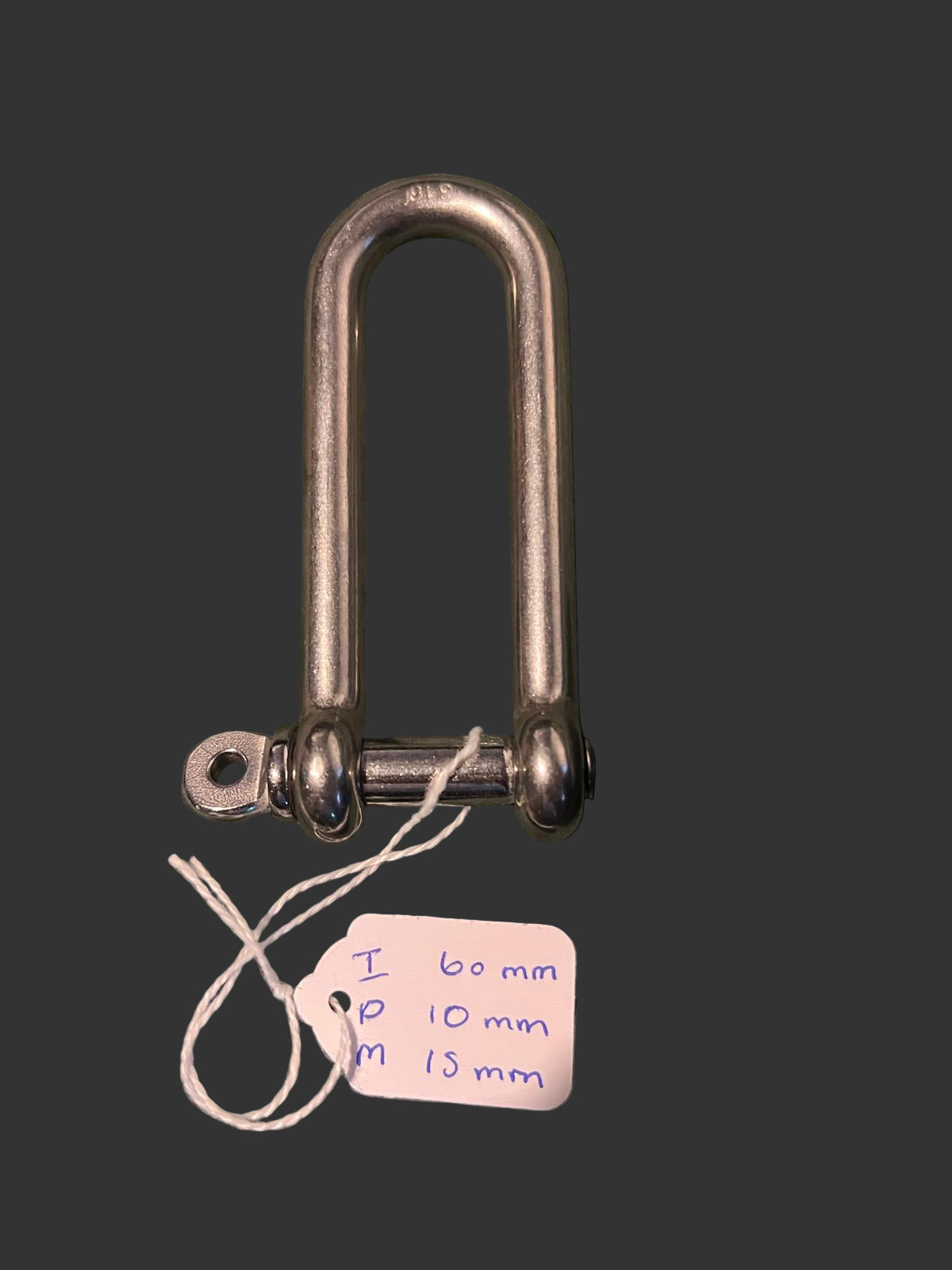 316 Marine Grade Stainless Steel Long Dee Shackle