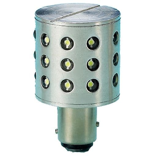 Cquip BAY 15D Offset Pin Aluminium 30 LED 1.6w White Bulb