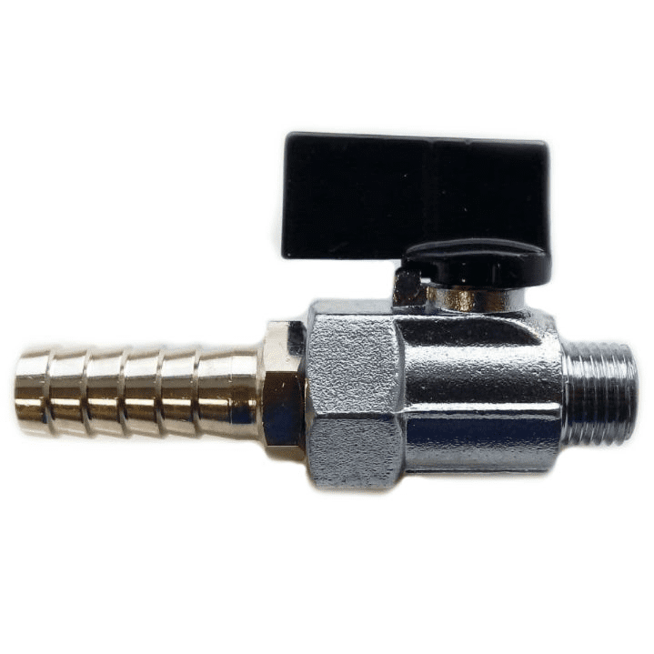 Aquafax Brass Drain Cock Ball Valve - 1/4" BSP Thread1/2" Hose Barb