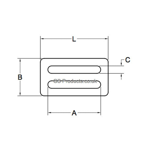 Ap 40mm Stainless Steel 3 Bar Webbing Slide