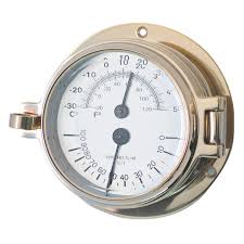 Royal Mariner Channel Thermometer/Hygrometer Brass 18032