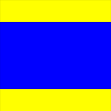 Meridian Zero Nautical Signal Flag Delta - Keep Clear, Maneuvering with Difficulty