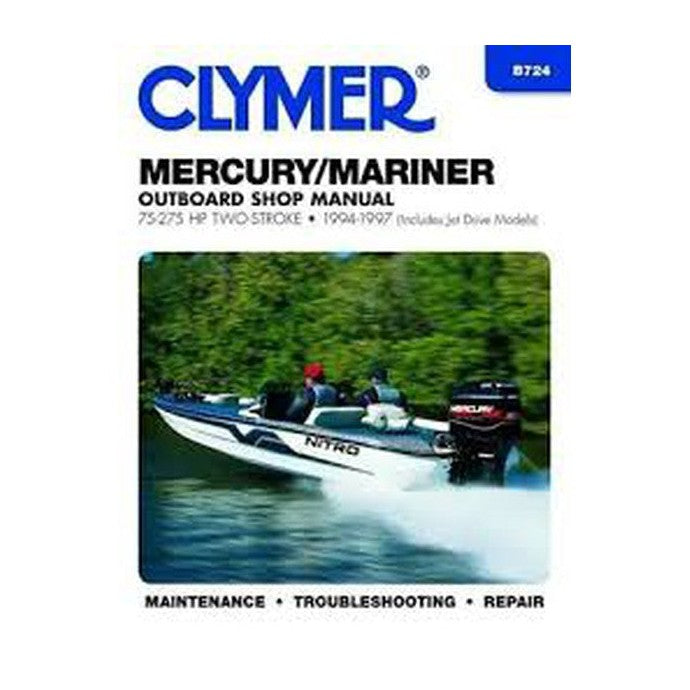 Clymer Manuals Mercury/Mariner Outboard Shop Manual  75 275Hp 2 Stroke 1994-1997