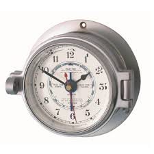 Royal Mariner Channel Tide Clock Brass 18029