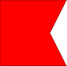 Nautical Signal Flag Bravo - Carrying Dangerous Goods