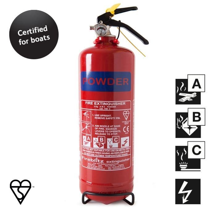 Fireblitz ABC Powder Extinguisher Ships Wheel (2kg)