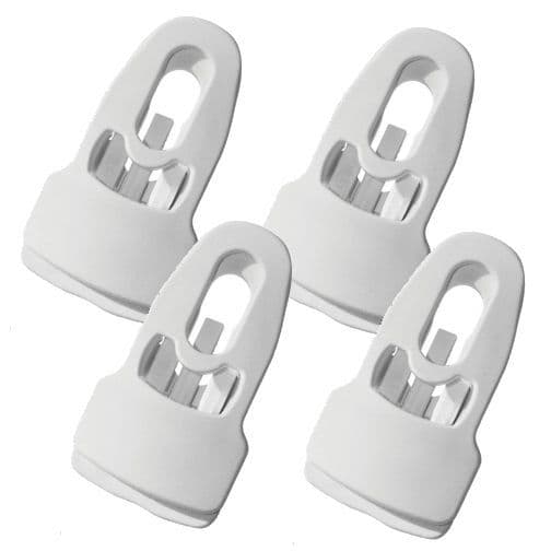 Holdon Midi White Easy Clip Instant Clip-On Eyelet - Pack of 4
