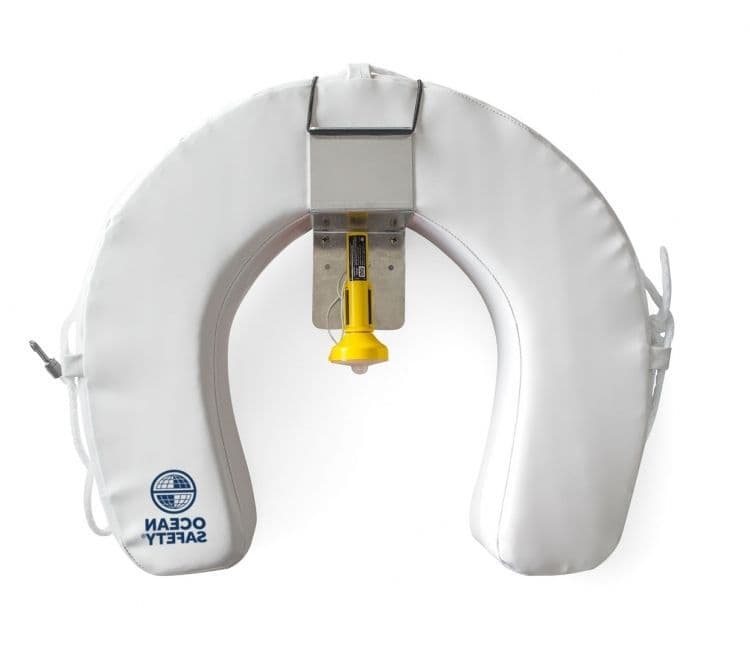 Ocean Safety Horseshoe Lifebuoy Kit with Bracket and Aquaspec LED Light