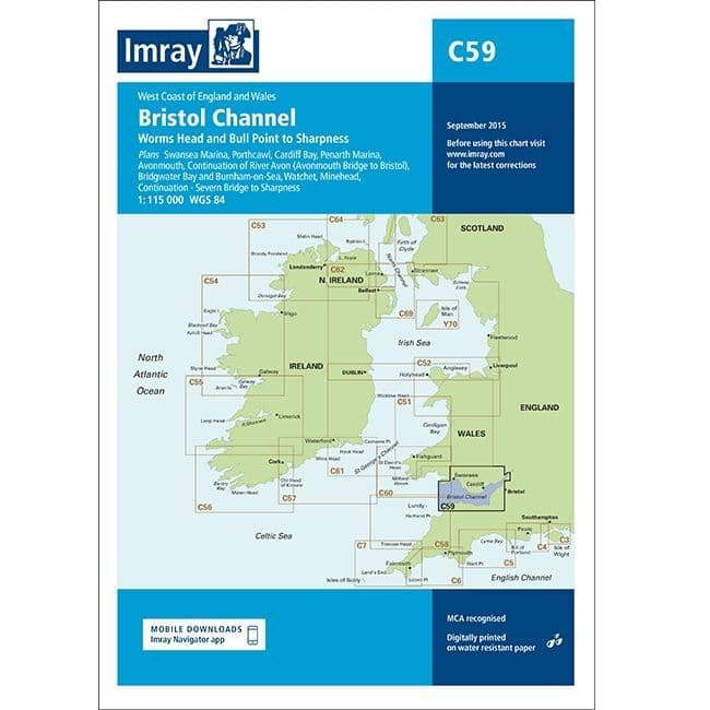 Imray C59 Bristol Channel - Worms Head and Bull Point to Sharpness