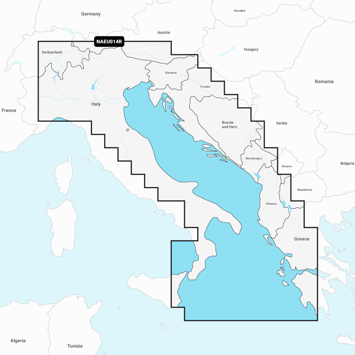 Navionics+™ Italy, Adriatic Sea NSEU014R microSD™/SD™