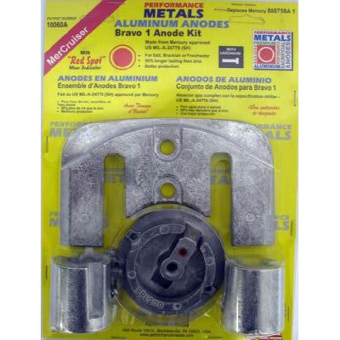 Performance Metals "Red Dot" Mercruiser Sacrificial Anode Kit - 10060A