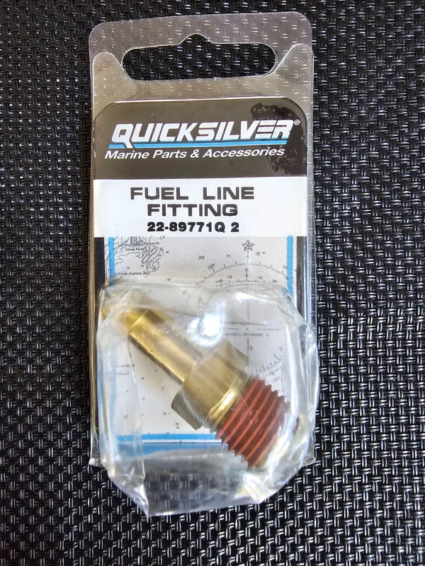 Quicksilver Fuel Line Fitting with 8mm 5/16" Hose Tail (22-89771Q2)