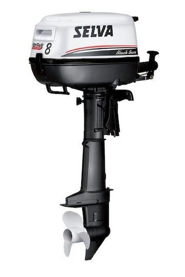 Selva Black Bass 8HP 4-Stroke Long Shaft Outboard – Manual Start, 1.8L/12L Tank (SI.L. - L.)