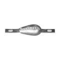 Bolt on anodes with strap teardrop type - Series Fino a 3,10 kg / Up to 3,10 kg