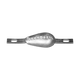 Bolt on anodes with strap teardrop type - Series Fino a 3,10 kg / Up to 3,10 kg
