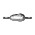 Bolt on anodes with strap teardrop type - Series Fino a 3,10 kg / Up to 3,10 kg