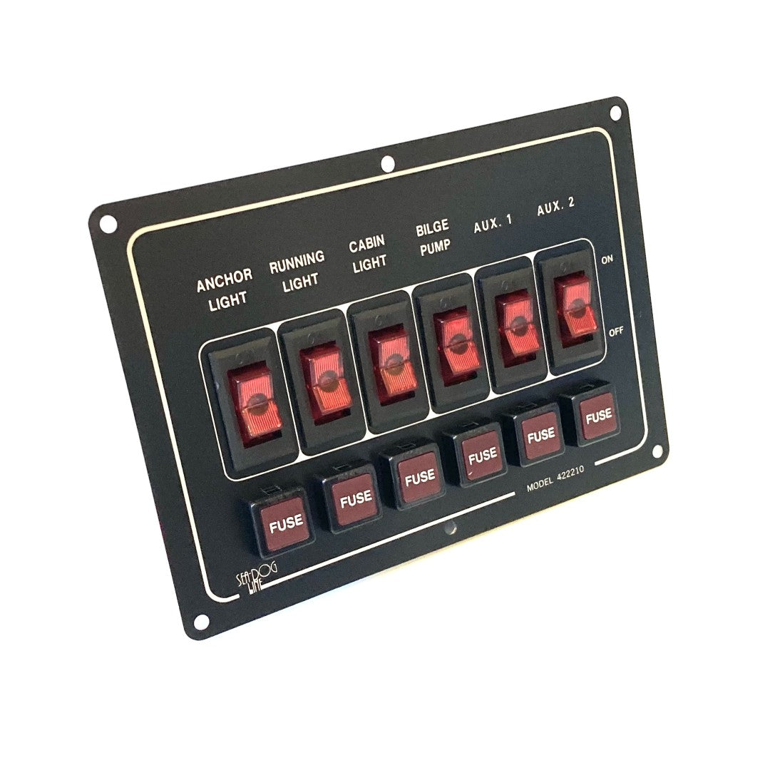 Cquip Aluminium 12V Switch Panels – Vertical & Horizontal 4-6 Gang, 37A Max