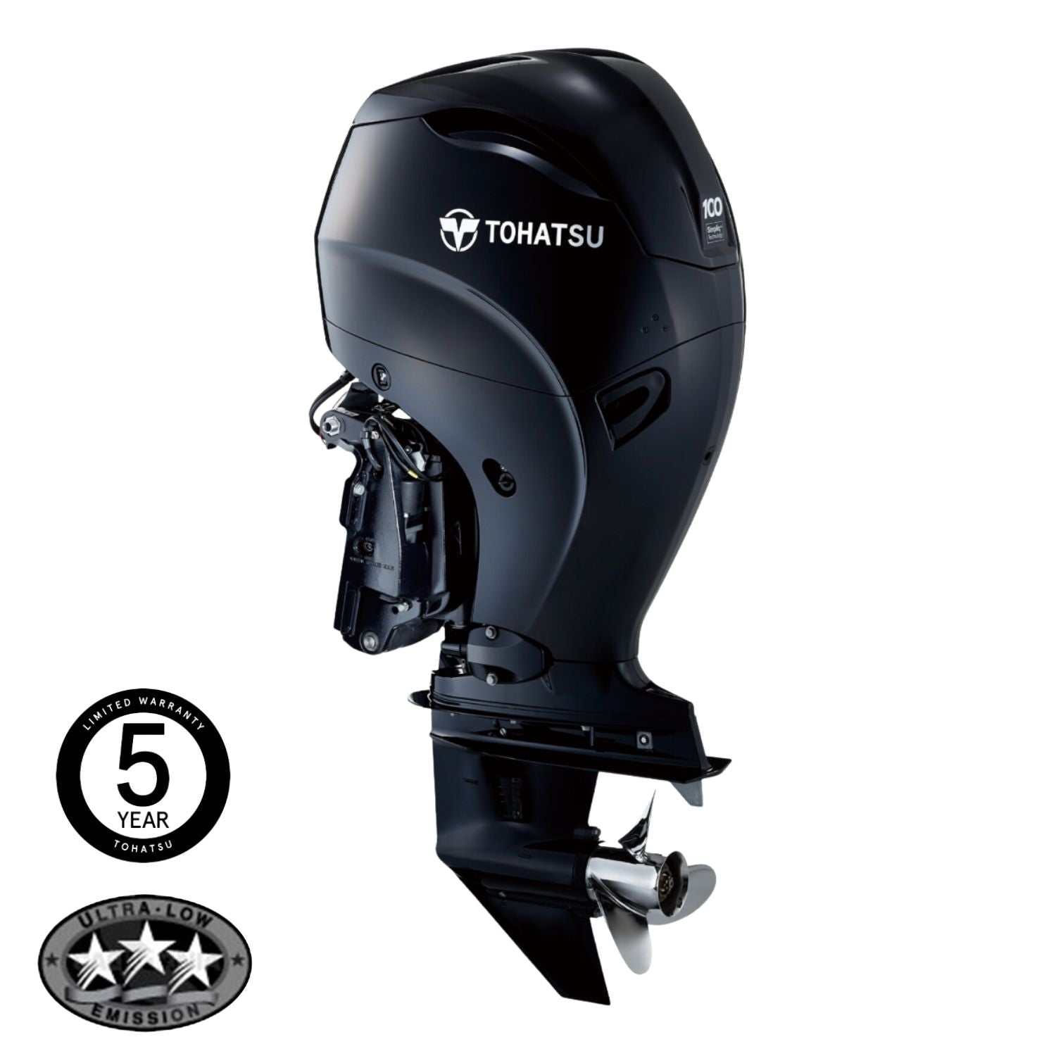 Tohatsu 100HP 4-Stroke EFI Outboard Engine Ultra Long Shaft