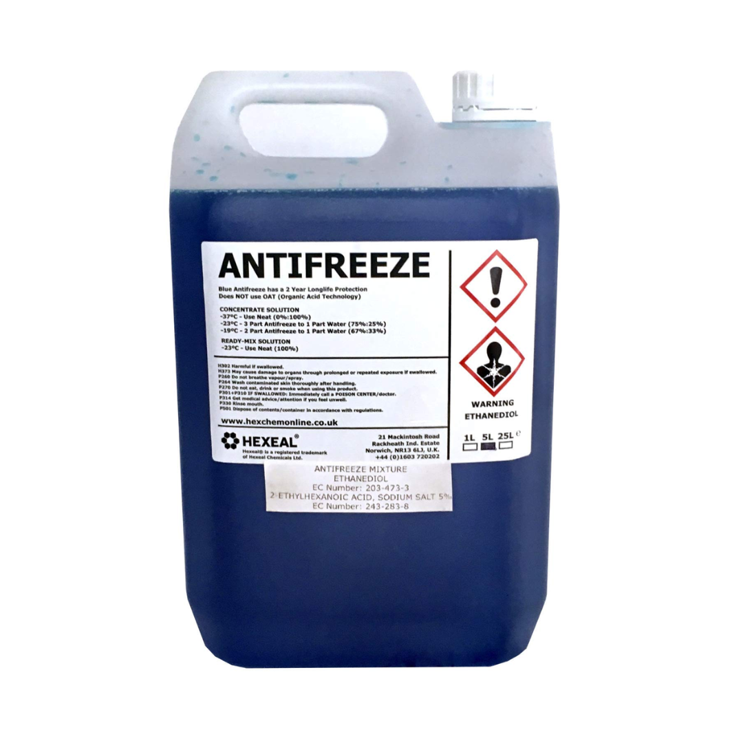 Hexeal Blue Antifreeze And Coolant 20 Litre 37 C High