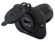Talamex Flush Fitting USB Socket with Cap – 12/24V Marine Charging Port