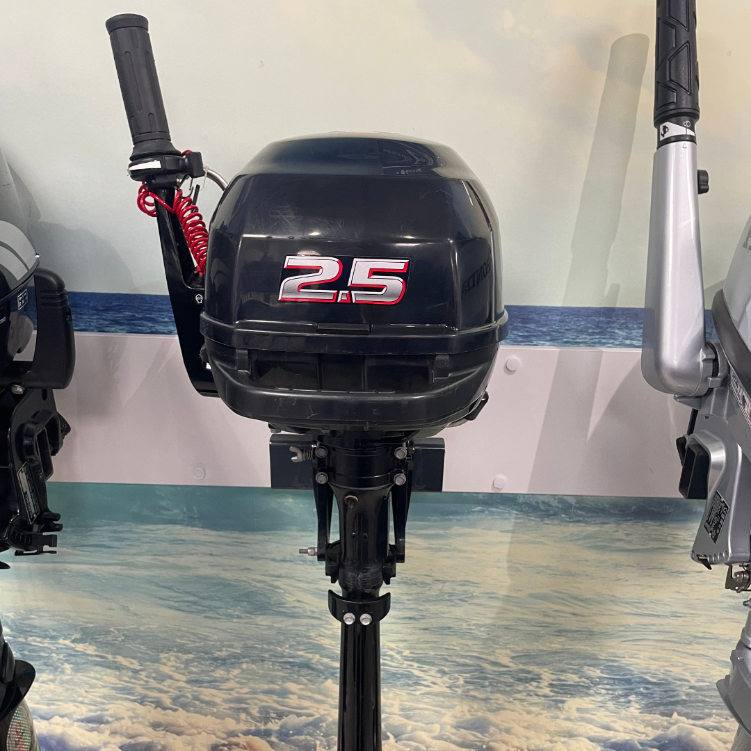 Approved Used: Suzuki DF2.5HP Outboard Engine, 4-Stroke, Short Shaft, Pull Start, Tiller