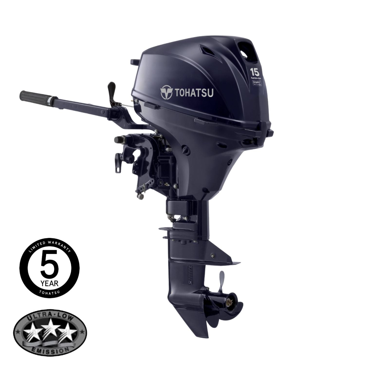 Tohatsu 15HP 4-Stroke EFI Outboard Engine Short Shaft